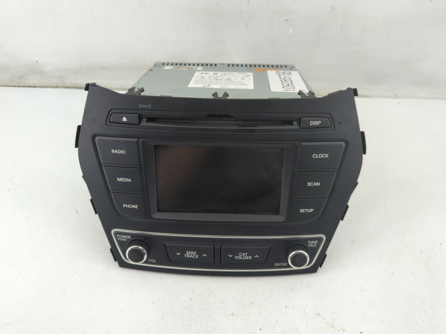 2017-2018 Hyundai Santa Fe Radio AM FM Cd Player Receiver Replacement P/N:96180-4Z6004X Fits Fits 2017 2018 OEM Used Auto Parts - Oemusedautoparts1.com