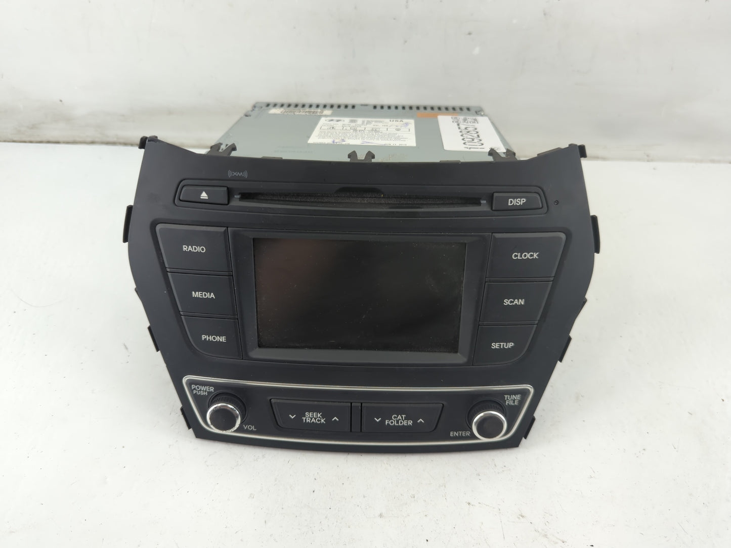 2017-2018 Hyundai Santa Fe Radio AM FM Cd Player Receiver Replacement P/N:96180-4Z6004X Fits Fits 2017 2018 OEM Used Auto Parts - Oemusedautoparts1.com