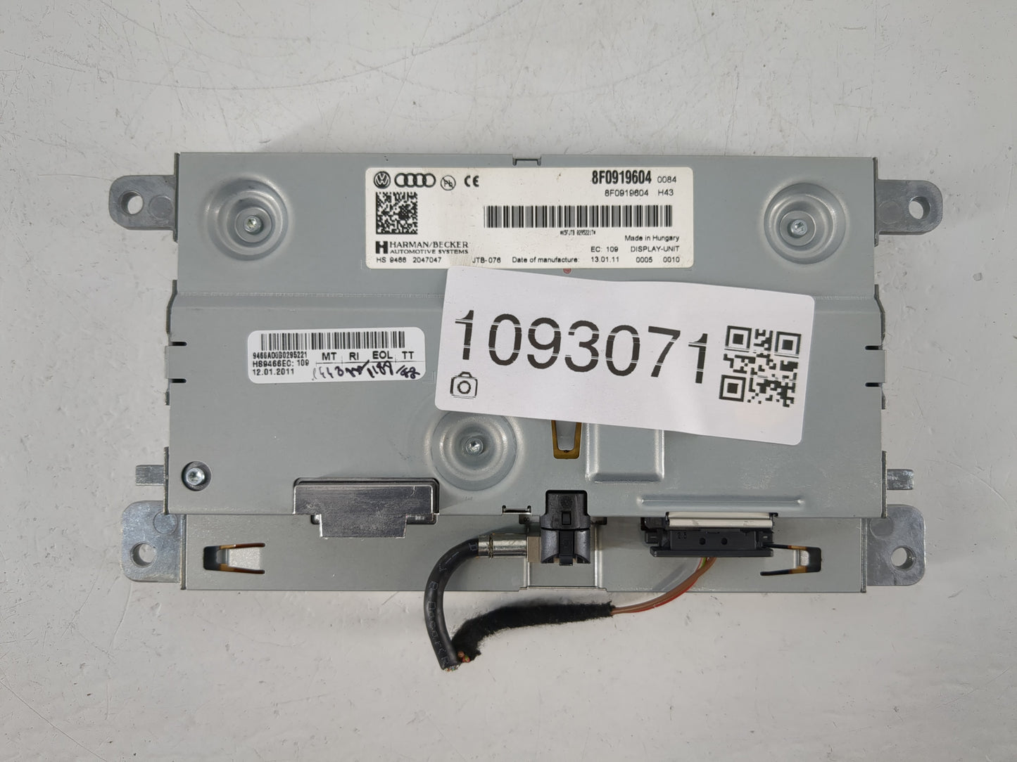 2011 Audi S4 Radio AM FM Cd Player Receiver Replacement P/N:8F0919604 Fits Fits 2006 OEM Used Auto Parts