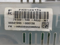 2008-2012 Honda Accord Instrument Cluster Speedometer Gauges P/N:78100-TA6-A030-M1 Fits Fits 2008 2009 2010 2011 2012 OEM Used Auto Parts