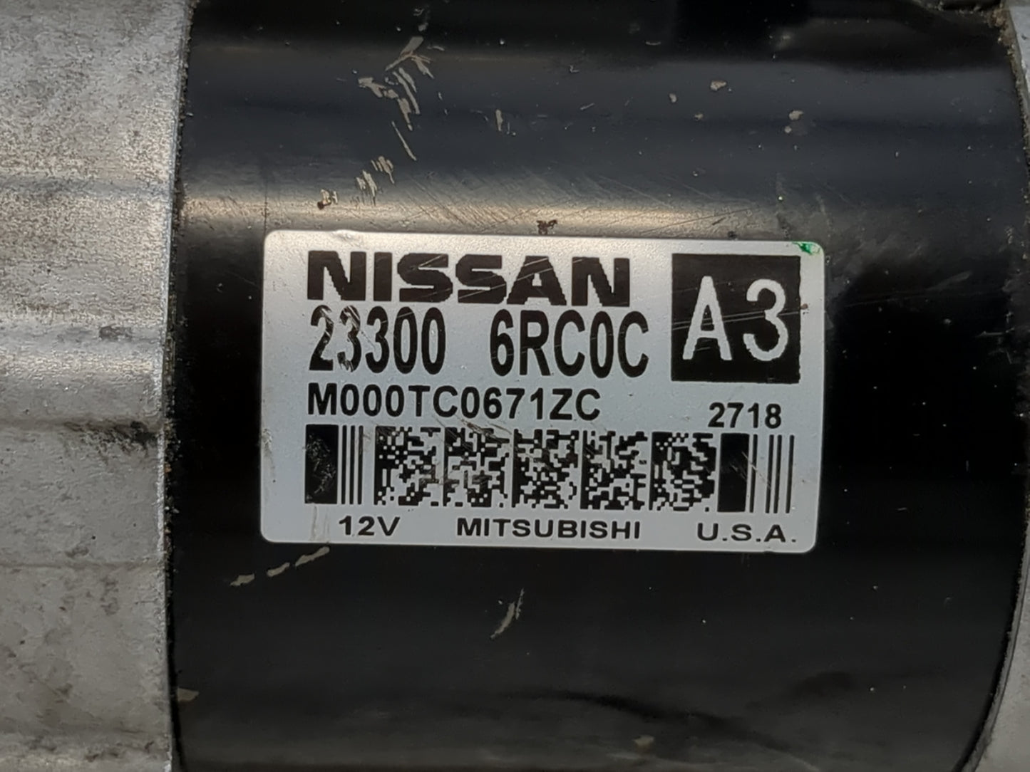 2022 Nissan Rogue Car Starter Motor Solenoid OEM P/N:23300 6RC0C Fits OEM Used Auto Parts - Oemusedautoparts1.com