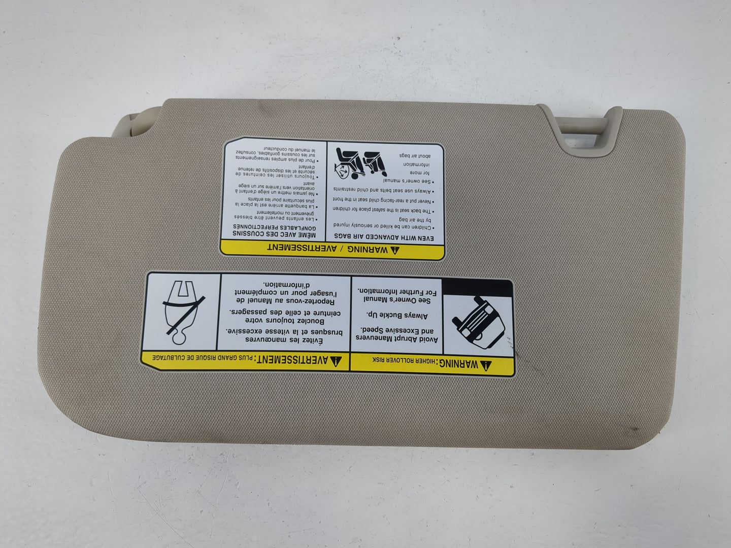 2018-2020 Nissan Rogue Sun Visor Shade Replacement Passenger Right Mirror Fits Fits 2018 2019 2020 OEM Used Auto Parts - Oemusedautoparts1.com