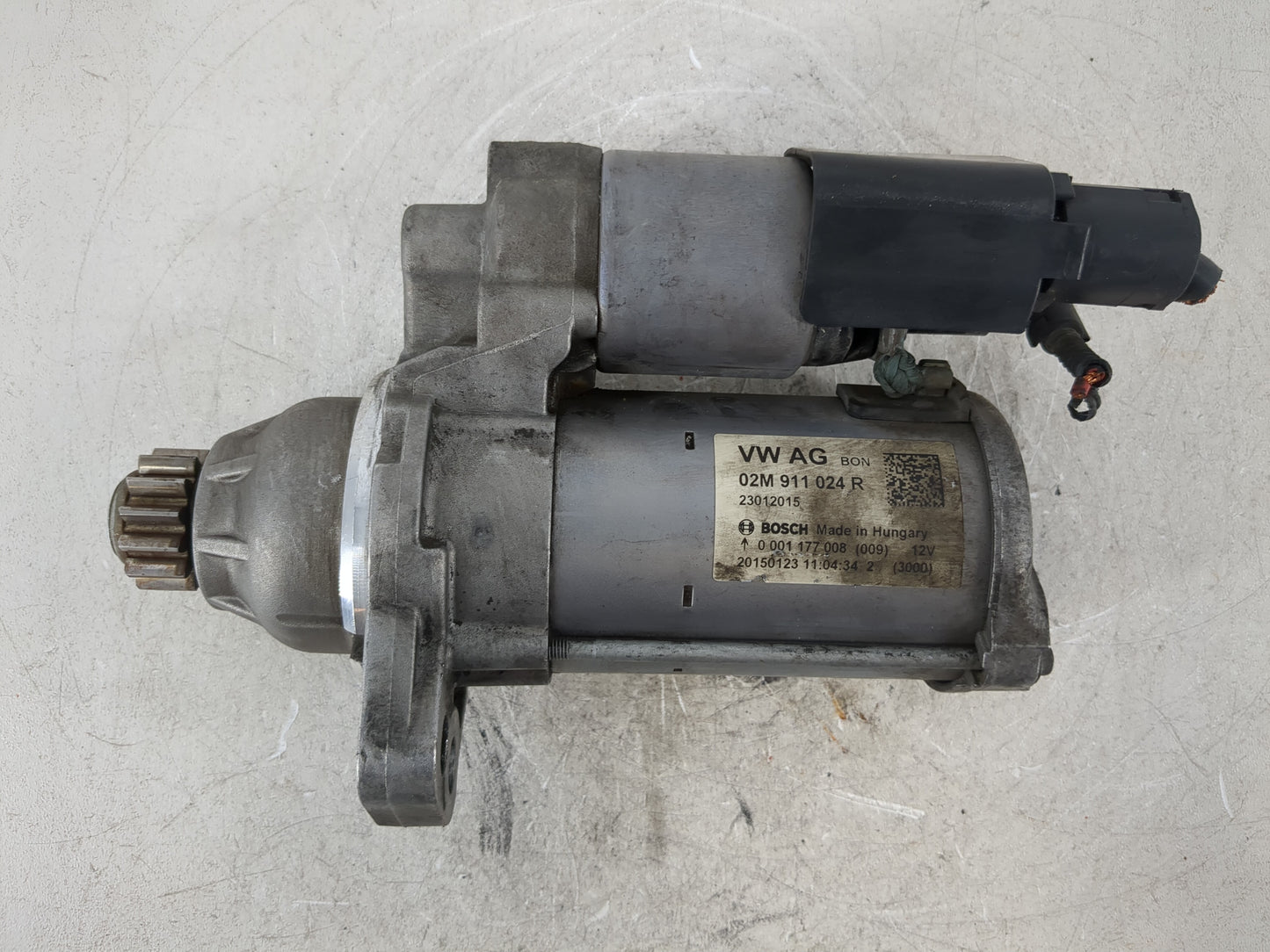 2014-2020 Volkswagen Passat Car Starter Motor Solenoid OEM P/N:02M 911 024 R Fits OEM Used Auto Parts - Oemusedautoparts1.com