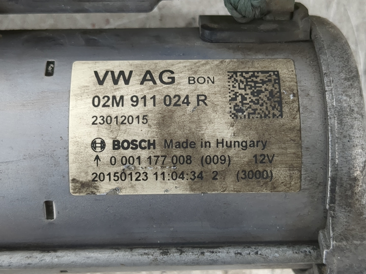 2014-2020 Volkswagen Passat Car Starter Motor Solenoid OEM P/N:02M 911 024 R Fits OEM Used Auto Parts - Oemusedautoparts1.com