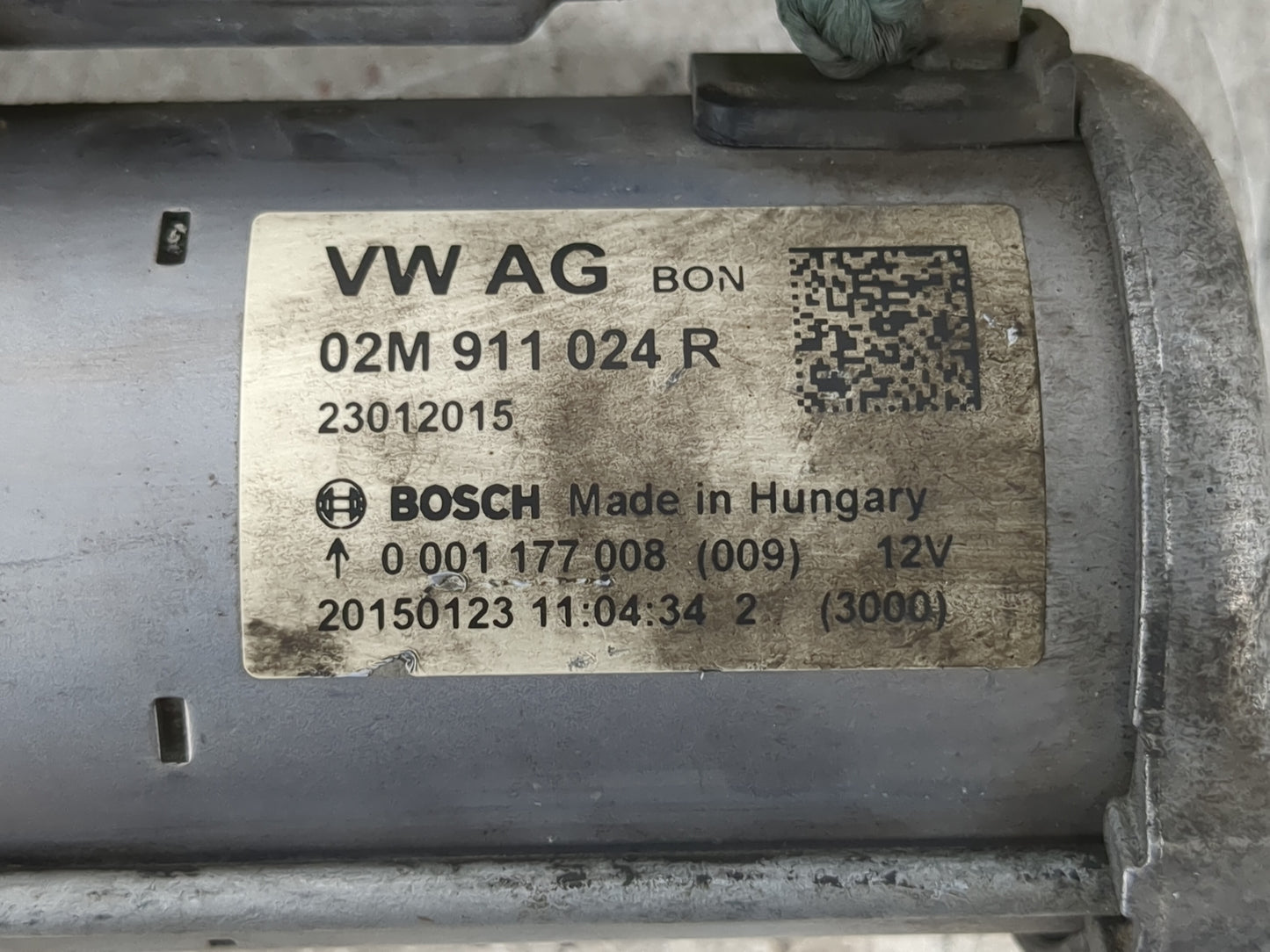 2014-2020 Volkswagen Passat Car Starter Motor Solenoid OEM P/N:02M 911 024 R Fits OEM Used Auto Parts - Oemusedautoparts1.com