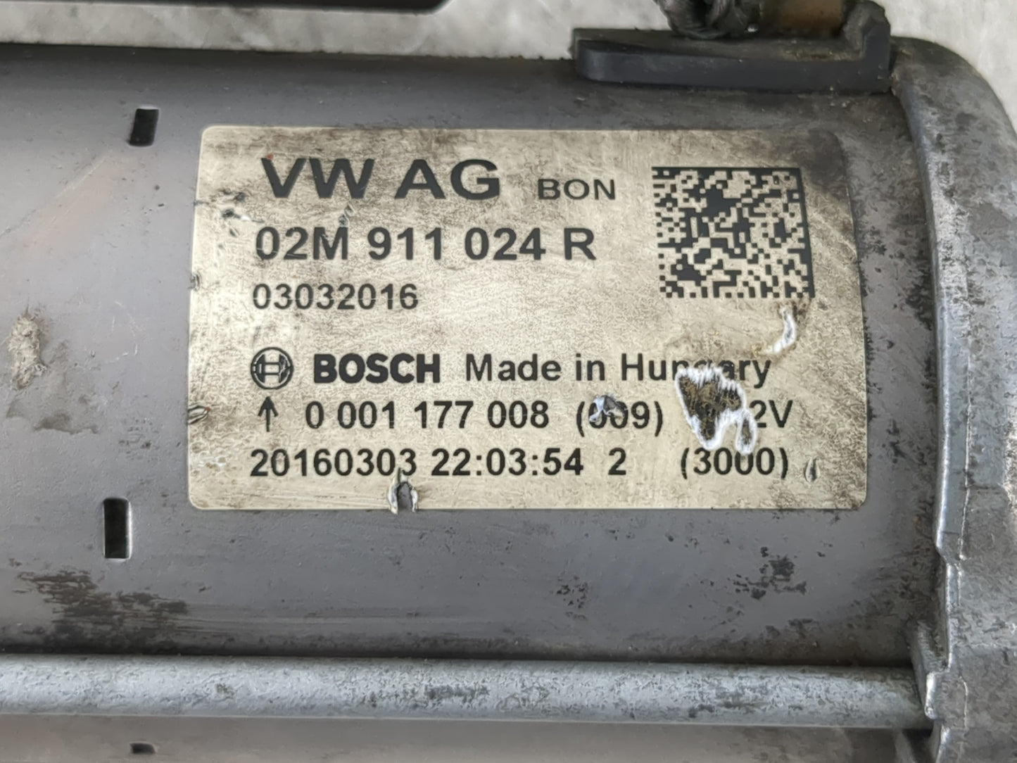 2014-2020 Volkswagen Passat Car Starter Motor Solenoid OEM P/N:02M 911 024 R Fits OEM Used Auto Parts - Oemusedautoparts1.com