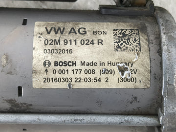 2014-2020 Volkswagen Passat Car Starter Motor Solenoid OEM P/N:02M 911 024 R Fits OEM Used Auto Parts