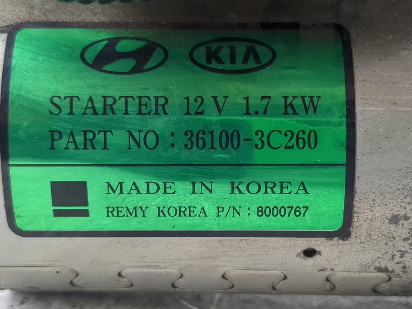 2016-2020 Kia Sedona Car Starter Motor Solenoid OEM P/N:36100-3C260 Fits Fits 2015 2016 2017 2018 2019 2020 OEM Used Auto Parts