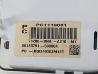 2006-2011 Honda Civic Instrument Cluster Speedometer Gauges P/N:78200-SNA-A210-M1 Fits Fits 2006 2007 2008 2009 2010 2011 OEM Used Auto Parts
