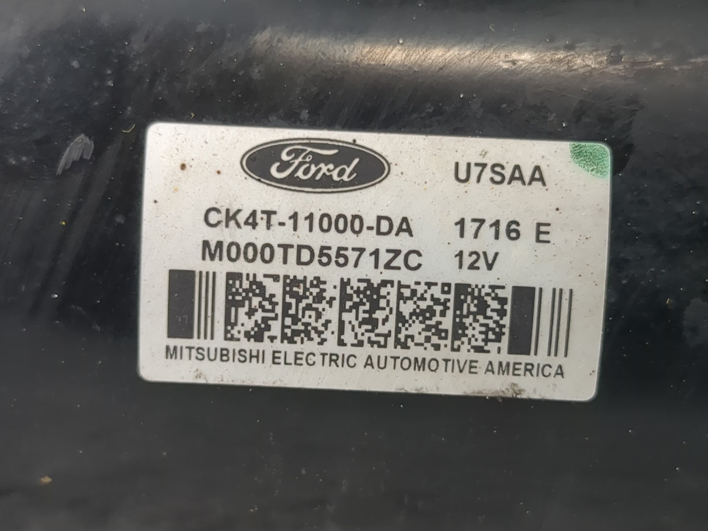 2015-2017 Ford F-150 Car Starter Motor Solenoid OEM P/N:M000TD5571ZC CK4T-11000-DA Fits Fits 2015 2016 2017 2018 2019 2020 OEM Used Auto Parts - Oemusedautoparts1.com
