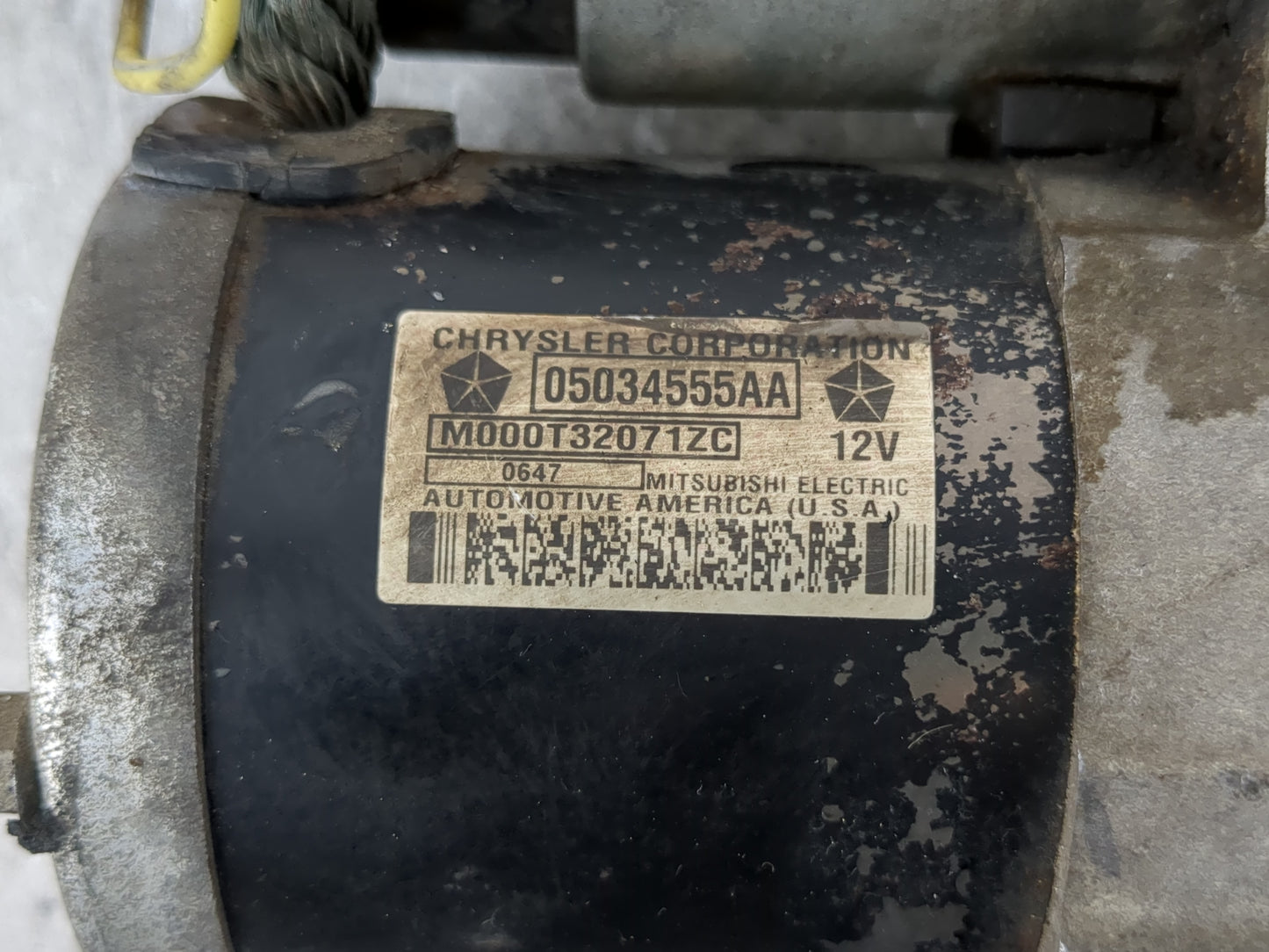 2007-2017 Jeep Patriot Car Starter Motor Solenoid OEM P/N:M000T32071ZC 05034555AA Fits OEM Used Auto Parts - Oemusedautoparts1.com
