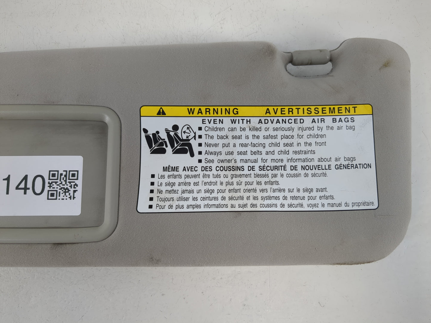 2007-2009 Lexus Es350 Sun Visor Shade Replacement Driver Left Mirror Fits Fits 2007 2008 2009 OEM Used Auto Parts
