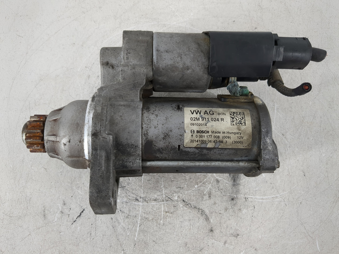 2014 Volkswagen Jetta Car Starter Motor Solenoid OEM P/N:02M 911 024 R Fits Fits 2015 2016 2017 2018 2019 2020 2021 2022 OEM Used Auto Parts - Oemusedautoparts1.com