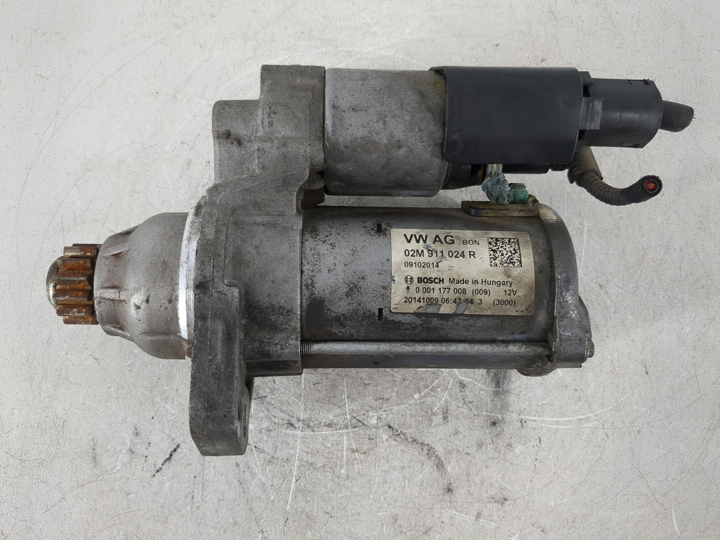 2014 Volkswagen Jetta Car Starter Motor Solenoid OEM P/N:02M 911 024 R Fits Fits 2015 2016 2017 2018 2019 2020 2021 2022 OEM Used Auto Parts - Oemusedautoparts1.com
