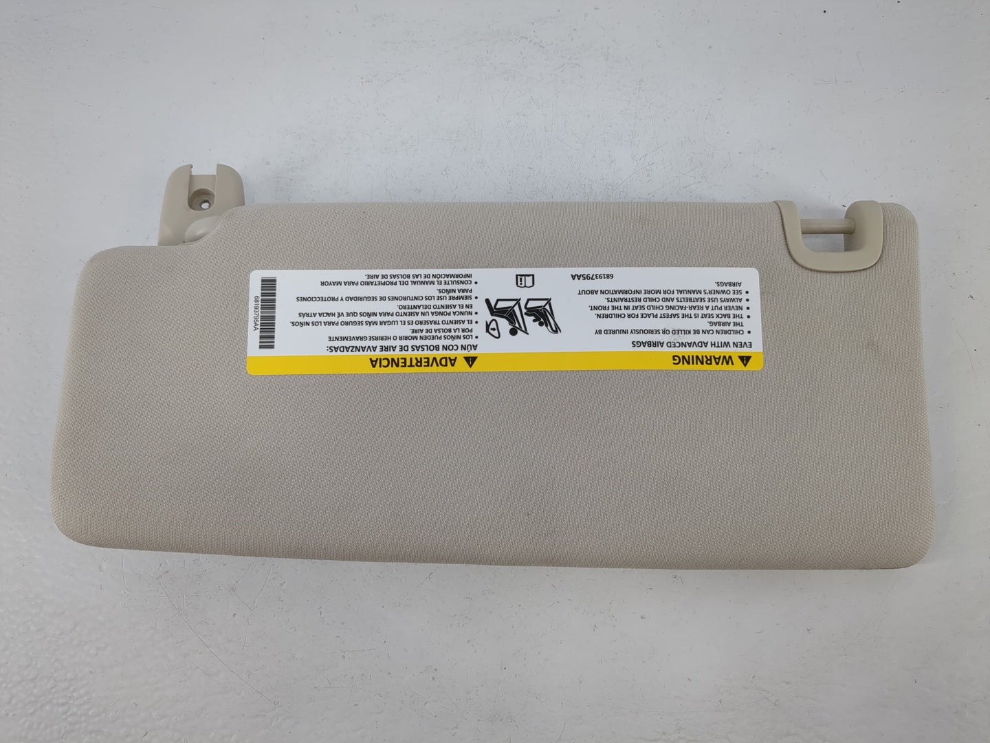 2015 Chrysler 200 Sun Visor Shade Replacement Passenger Right Mirror Fits OEM Used Auto Parts - Oemusedautoparts1.com