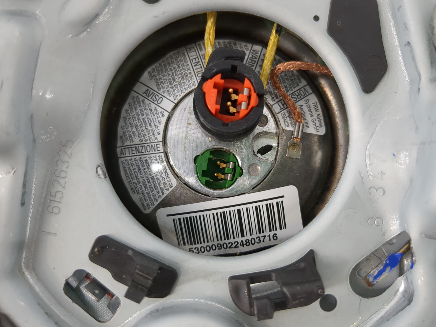 2007-2009 Audi A4 Air Bag Driver Left Steering Wheel Mounted P/N:8K0 880 201 A Fits Fits 2007 2008 2009 OEM Used Auto Parts - Oemusedautoparts1.com