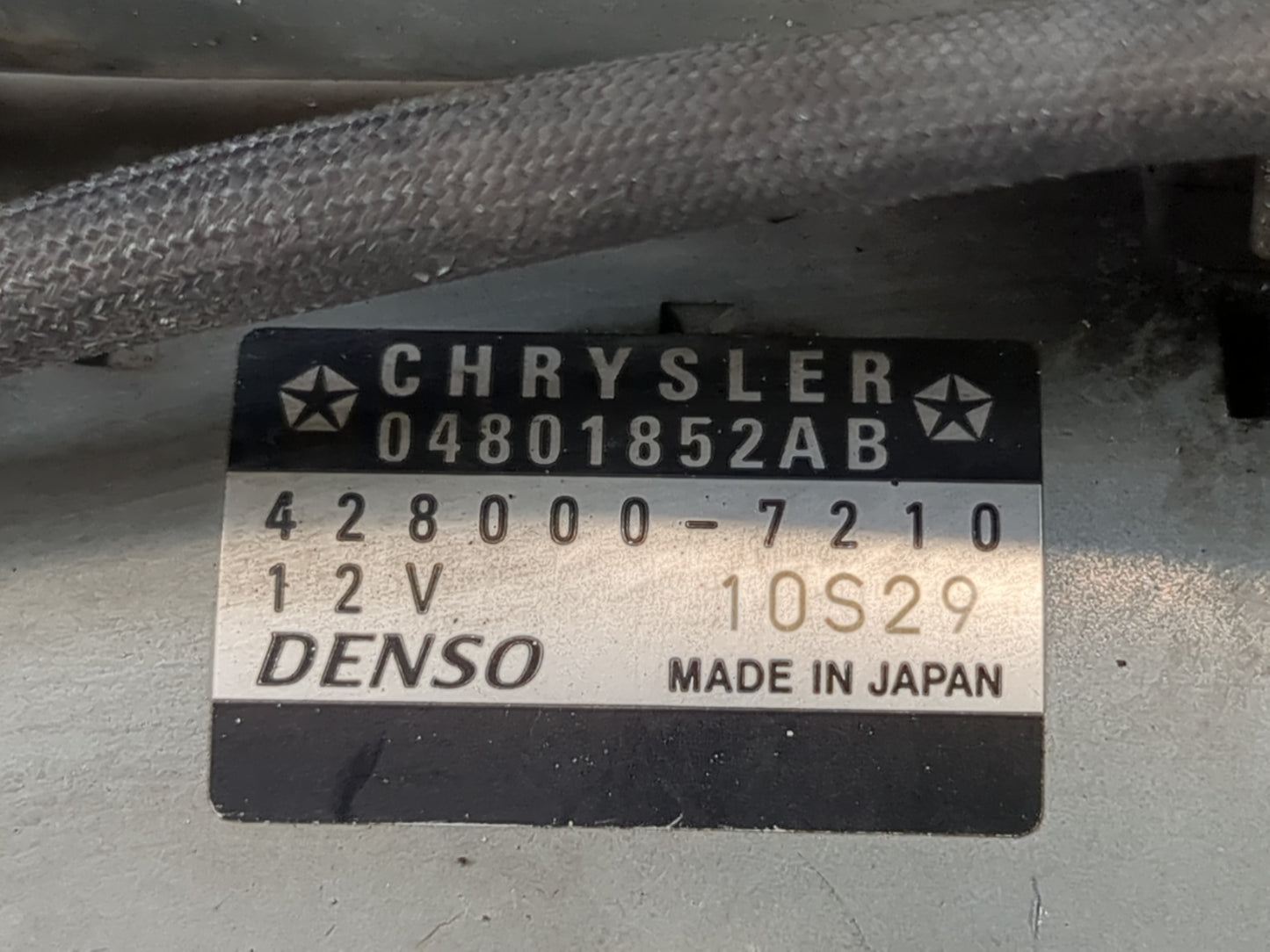 2011-2016 Dodge Challenger Car Starter Motor Solenoid OEM P/N:428000-7210 04801852AB Fits Fits 2011 2012 2013 2014 2015 2016 OEM Used Auto Parts