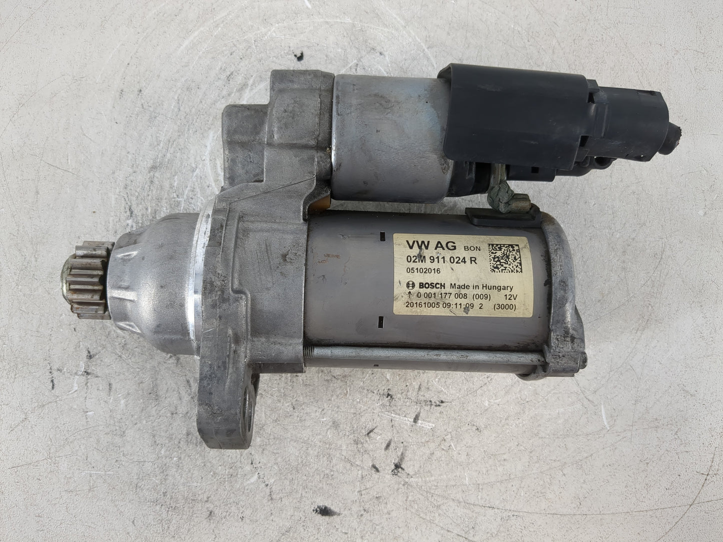 2014-2017 Volkswagen Beetle Car Starter Motor Solenoid OEM P/N:02M 911 024 R Fits OEM Used Auto Parts