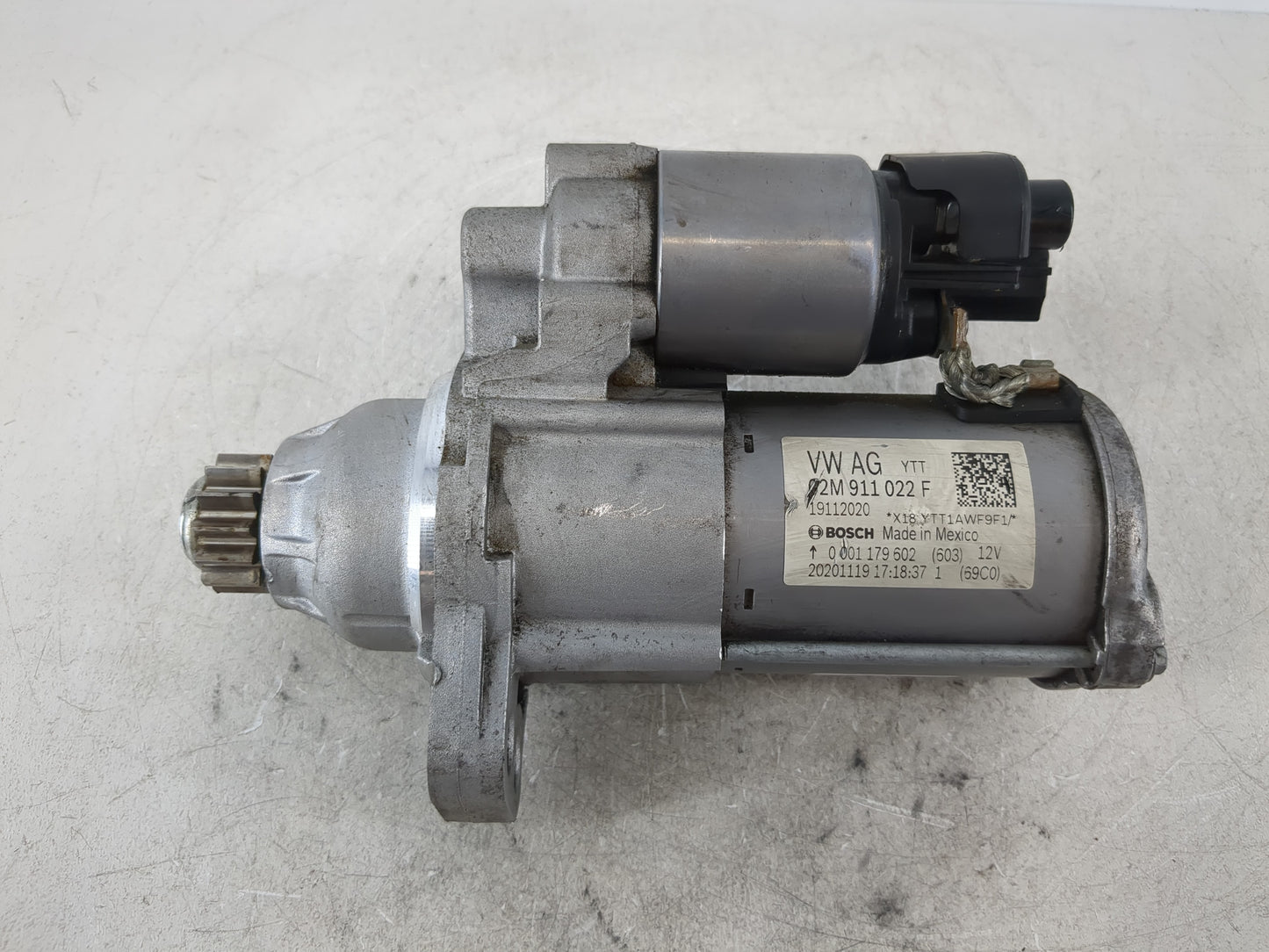 2018-2022 Volkswagen Tiguan Car Starter Motor Solenoid OEM P/N:02M 911 022 F Fits Fits 2018 2019 2020 2021 2022 OEM Used Auto Parts