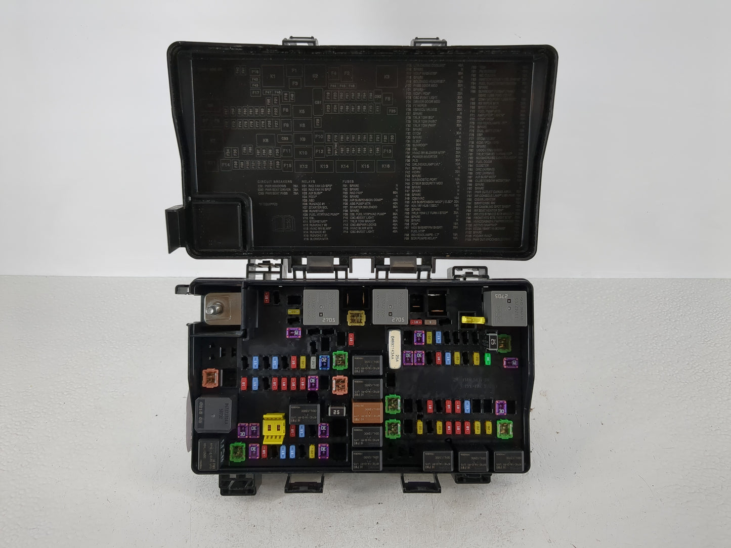2021 Jeep Grand Cherokee Fusebox Fuse Box Panel Relay Module P/N:P68425203AB B P68425203AB Fits OEM Used Auto Parts