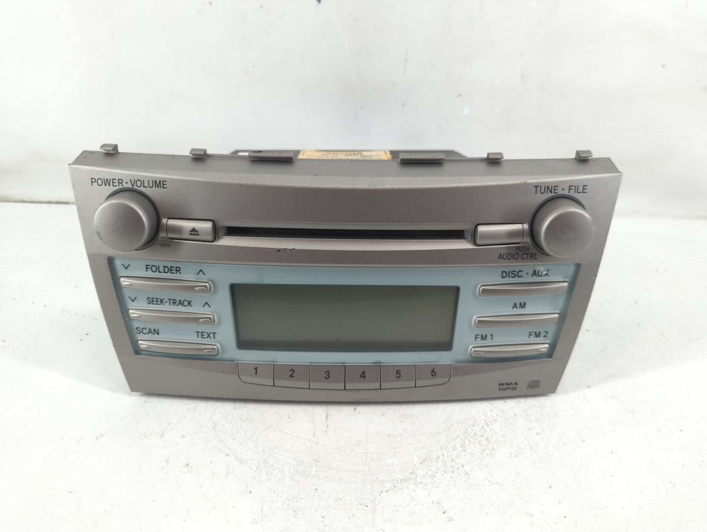 2007-2009 Toyota Camry Radio AM FM Cd Player Receiver Replacement P/N:86120-06180 Fits Fits 2007 2008 2009 OEM Used Auto Parts - Oemusedautoparts1.com