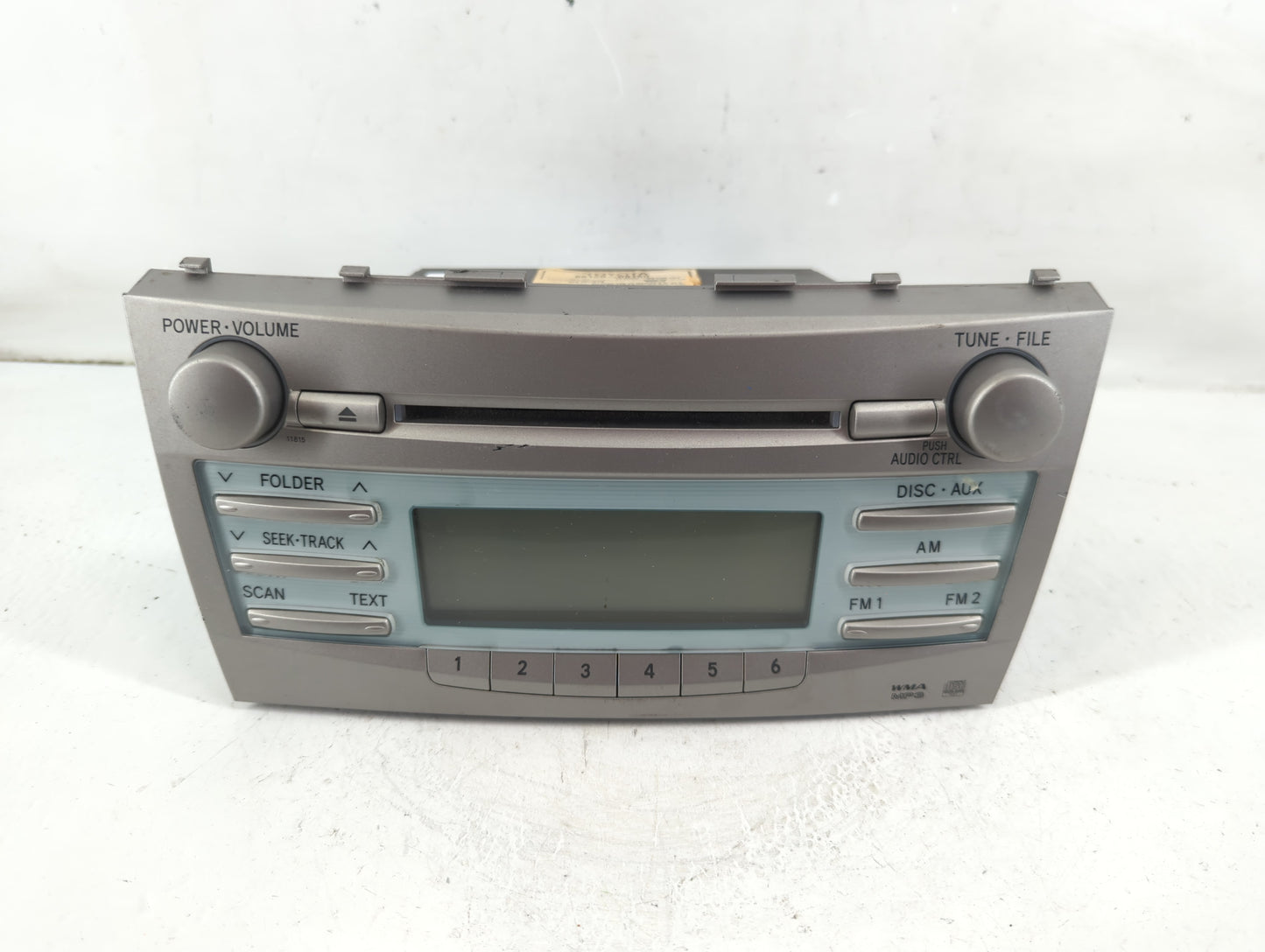 2007-2009 Toyota Camry Radio AM FM Cd Player Receiver Replacement P/N:86120-06180 Fits Fits 2007 2008 2009 OEM Used Auto Parts - Oemusedautoparts1.com