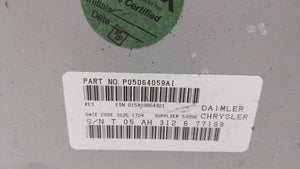 2007-2008 Chrysler Sebring Radio AM FM Cd Player Receiver Replacement P/N:P05064058AJ P05064058AI, P05064059AI Fits Fits 2007 2008 OEM Used Auto Parts - Oemusedautoparts1.com 
