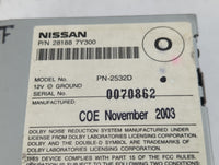 2004-2005 Nissan Maxima Radio AM FM Cd Player Receiver Replacement P/N:28188 7Y300 Fits Fits 2004 2005 OEM Used Auto Parts - Oemusedautoparts1.com