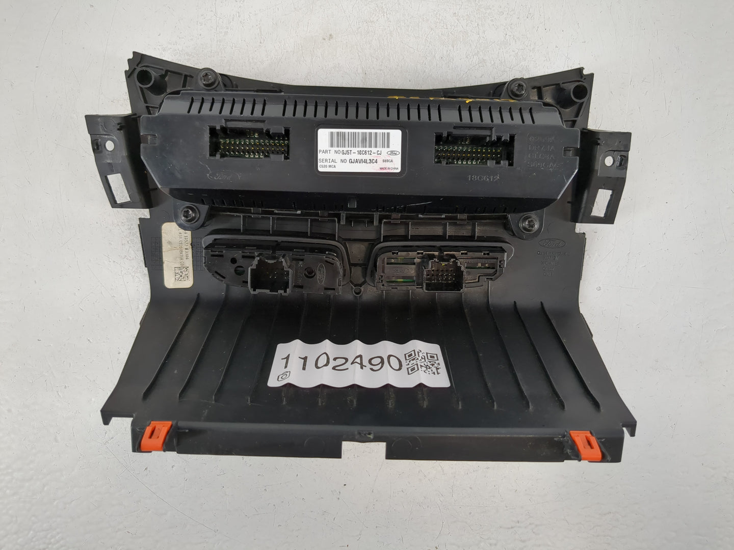 2018-2019 Ford Escape Climate Control Module Temperature AC/Heater Replacement P/N:GJ5T-18C612-CJ Fits Fits 2018 2019 OEM Used Auto Parts - Oemusedautoparts1.com