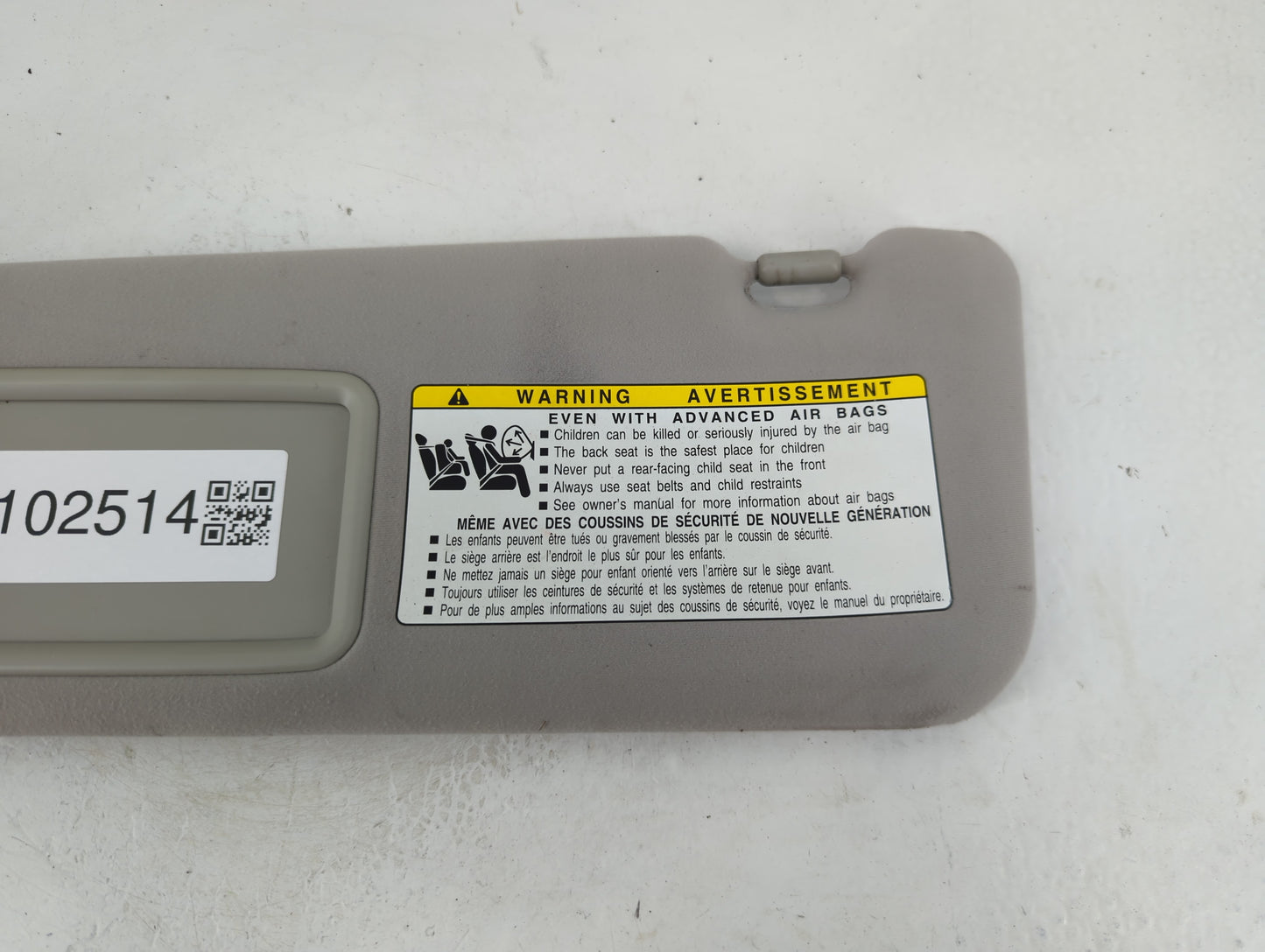 2007-2009 Lexus Es350 Sun Visor Shade Replacement Driver Left Mirror Fits Fits 2007 2008 2009 OEM Used Auto Parts