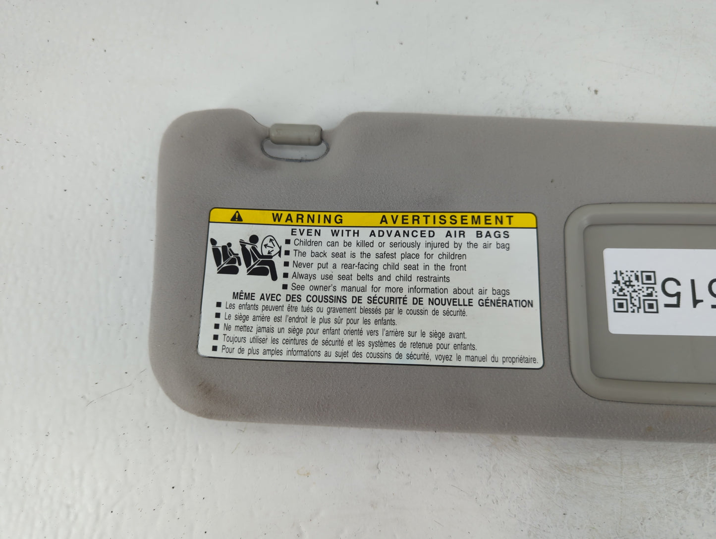 2007-2009 Lexus Es350 Sun Visor Shade Replacement Passenger Right Mirror Fits Fits 2007 2008 2009 OEM Used Auto Parts