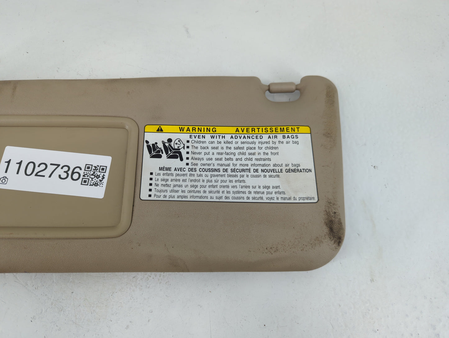 2006-2009 Toyota Rav4 Sun Visor Shade Replacement Driver Left Mirror Fits Fits 2006 2007 2008 2009 OEM Used Auto Parts