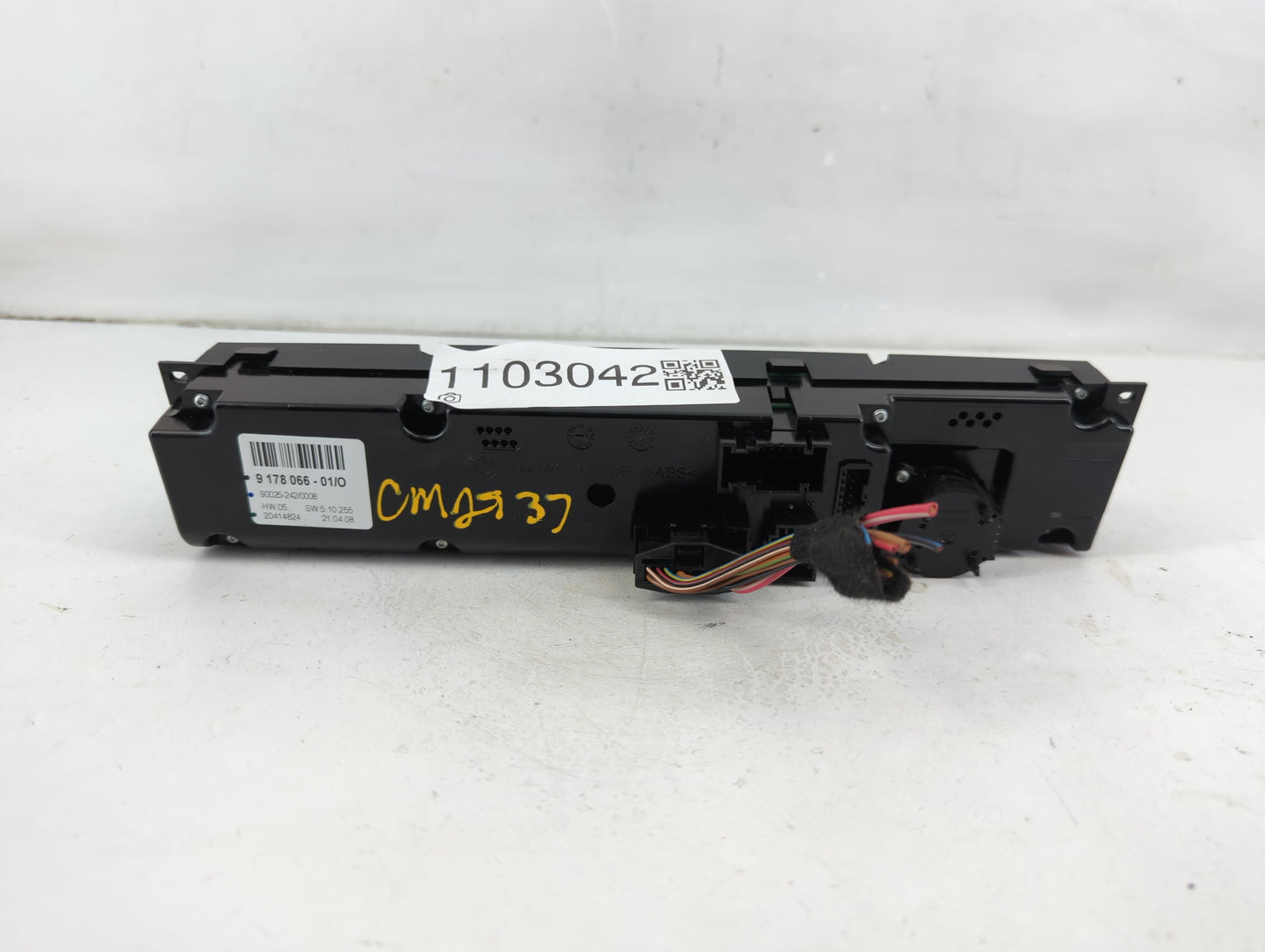 2007-2013 Bmw X5 Climate Control Module Temperature AC/Heater Replacement P/N:9 178 066 -01 Fits OEM Used Auto Parts - Oemusedautoparts1.com