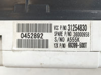 2010 Volvo V70 Instrument Cluster Speedometer Gauges P/N:91254830 Fits Fits 2009 2011 2012 2013 OEM Used Auto Parts - Oemusedautoparts1.com