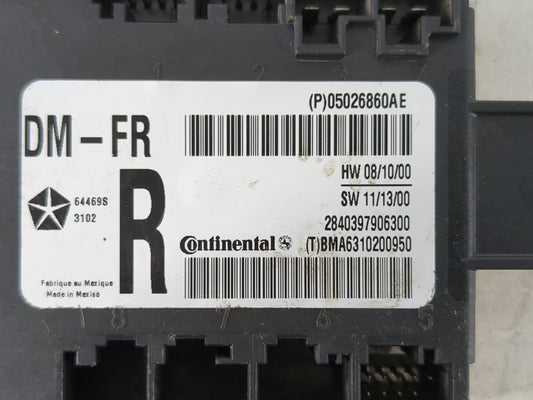 Dodge Caravan Chassis Control Module Ccm Bcm Body Control 05026860ae