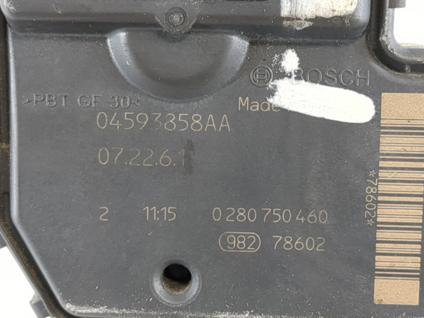 2008-2010 Chrysler Town & Country Throttle Body P/N:045938358AA Fits Fits 2008 2009 2010 2011 OEM Used Auto Parts