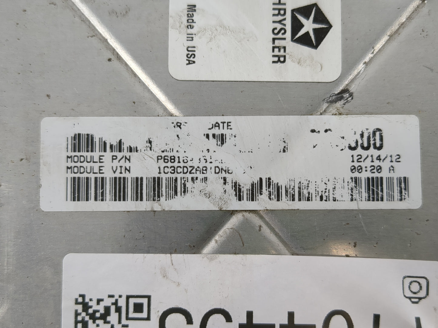 2013 Dodge Avenger PCM Engine Control Computer ECU ECM PCU OEM P/N:P05150761AB P05150724AC Fits OEM Used Auto Parts