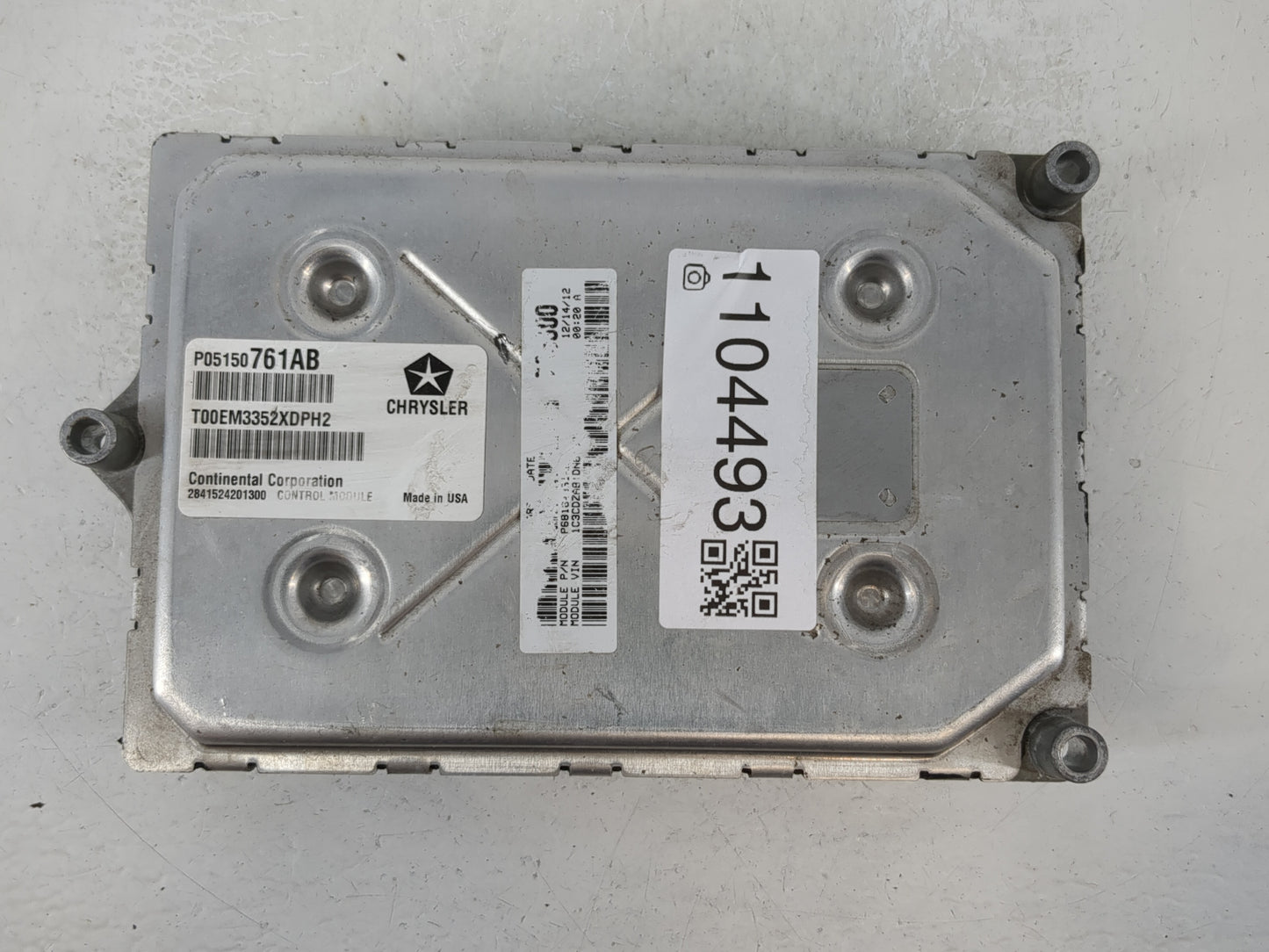 2013 Dodge Avenger PCM Engine Control Computer ECU ECM PCU OEM P/N:P05150761AB P05150724AC Fits OEM Used Auto Parts