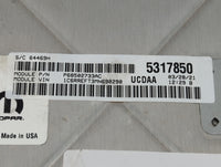 2021 Dodge Ram 1500 PCM Engine Control Computer ECU ECM PCU OEM P/N:P68502733AC 5317850 Fits Fits 2020 2022 OEM Used Auto Parts