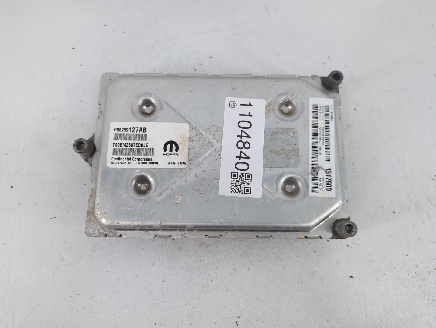 2016-2020 Dodge Journey PCM Engine Control Computer ECU ECM PCU OEM P/N:P68259127AB Fits Fits 2016 2017 2018 2019 2020 OEM Used Auto Parts