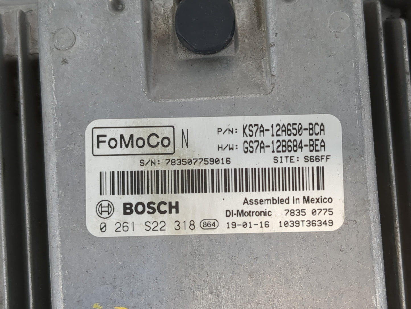 2017-2019 Ford Fusion PCM Engine Control Computer ECU ECM PCU OEM P/N:KS7A-12A650-BCA Fits Fits 2017 2018 2019 OEM Used Auto Parts - Oemusedautoparts1.com