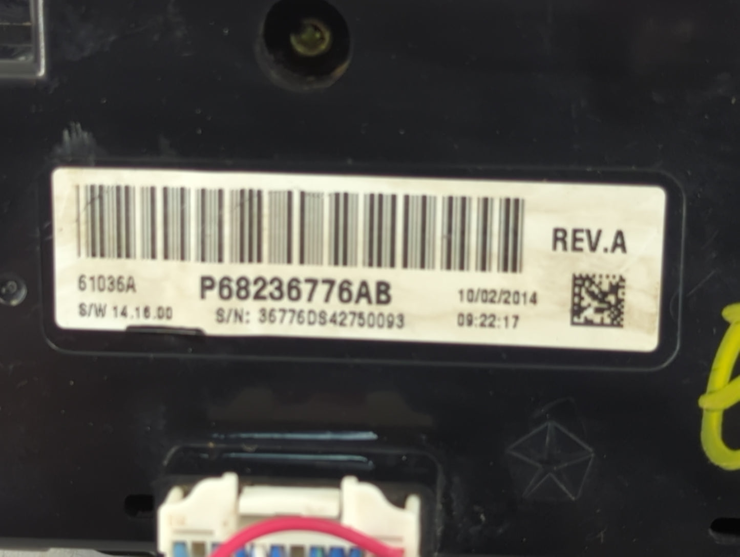 2015 Dodge Ram 1500 Climate Control Module Temperature AC/Heater Replacement P/N:P68236776AB Fits OEM Used Auto Parts