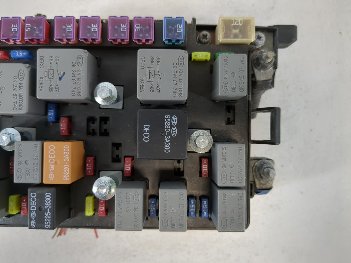 2006 Kia Spectra Fusebox Fuse Box Panel Relay Module P/N:DEC0 91955-2F072 Fits OEM Used Auto Parts