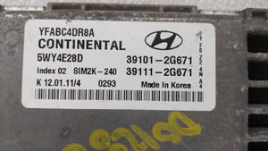 2011-2014 Hyundai Sonata PCM Engine Control Computer ECU ECM PCU OEM P/N:39101-2G672 39111-2G672 Fits Fits 2011 2012 2013 2014 OEM Used Auto Parts - Oemusedautoparts1.com 