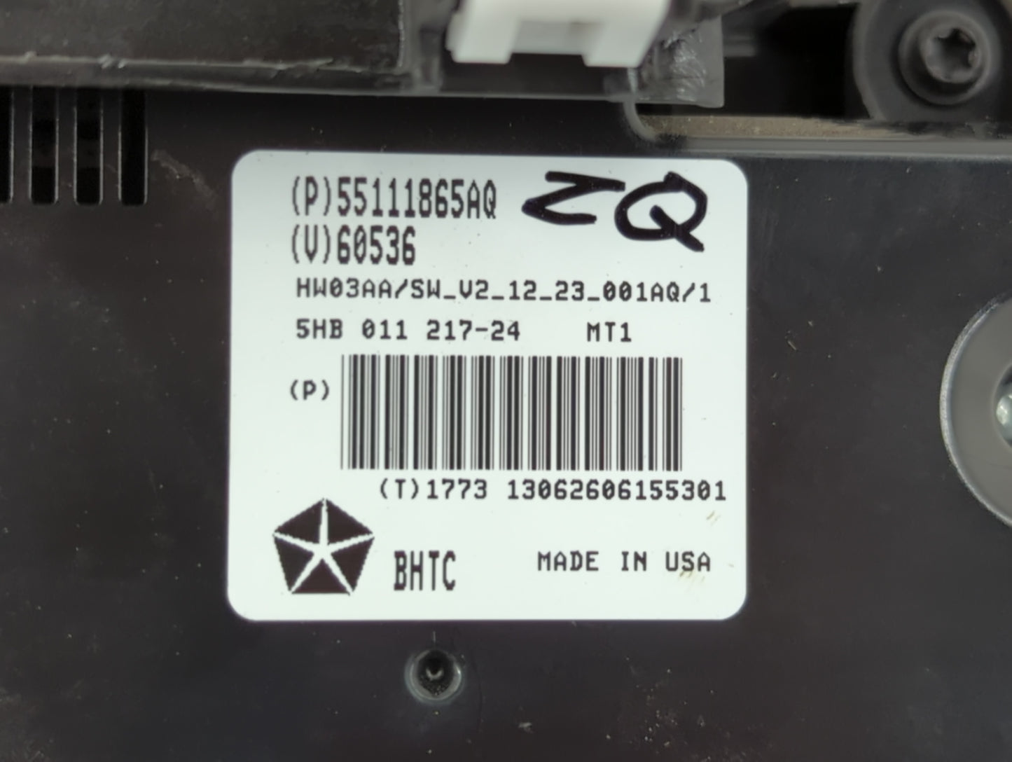 2011-2013 Dodge Durango Climate Control Module Temperature AC/Heater Replacement P/N:55111865AQ Fits Fits 2011 2013 OEM Used Auto Parts - Oemusedautoparts1.com