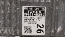 2013 Toyota Rav4 PCM Engine Control Computer ECU ECM PCU OEM P/N:89661-0R080 Fits OEM Used Auto Parts - Oemusedautoparts1.com 