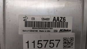 2011 Chevrolet Cruze PCM Engine Control Computer ECU ECM PCU OEM P/N:12645606 12644081 Fits OEM Used Auto Parts - Oemusedautoparts1.com 