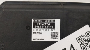 2012-2013 Toyota Prius PCM Engine Control Computer ECU ECM PCU OEM P/N:89661-47190 89661-47191 Fits Fits 2012 2013 OEM Used Auto Parts - Oemusedautoparts1.com 