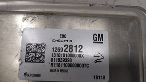 2017-2019 Chevrolet Cruze PCM Engine Control Computer ECU ECM PCU OEM P/N:12680876 12677677 Fits OEM Used Auto Parts - Oemusedautoparts1.com 