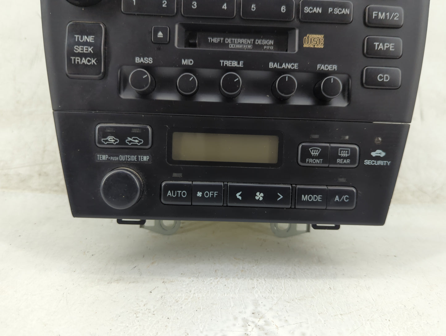 1997-1999 Lexus Es300 Radio AM FM Cd Player Receiver Replacement P/N:86212 33090 Fits Fits 1997 1998 1999 OEM Used Auto Part